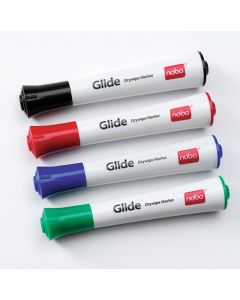 NOBO Glide tábla filctoll, kerek, 1-3mm, 4db, vegyes színben