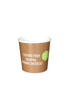 Behållare pap. 600 ml PLANT PE FoodToGo 21oz, Op. 25st, Diameter 114,8mm