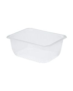 Förslutningsbar lunchlåda 2400ml 227x178x90mm klar, ofodrad, ribbad op. 420 st