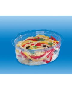 PET-behållare med kompositlock 103x87x34mm - sallad, snacks 125 ml op. 100 st