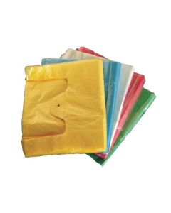 HDPE műanyag zsákok 26/6/45 1,20kg vegyes színű 14,5 mikronos HDPE zsákok