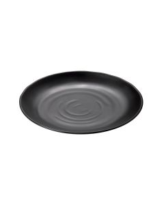 Kő alakú kerek tányér 28cm fekete, melamin