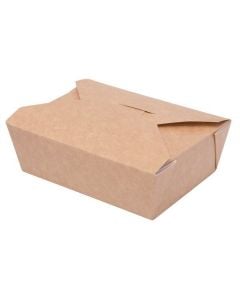 TAKEOUT BOX 14x10x5cm 750ml EKO vitbrun limmad kartong TnG op. 50 st