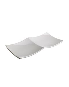 Dupla tányér 29x14.5x3 cm fehér melaminból