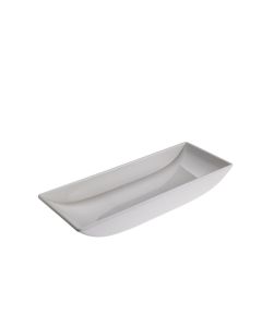 Téglalap alakú tányér 25.5x9x4 cm fehér melaminból