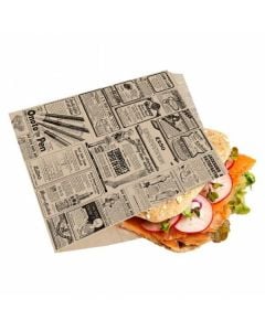 TIMES kraft burger/kebab zacskó 16x16,5cm, zsírálló pergamen, 500 darabos kiszerelésben