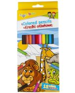 GIMBOO ceruza zsírkréták, hatszögletű, 12 db, vegyes színek