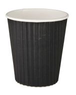 Papír kávéspohár 250ml kétrétegű fekete, 40db-os kiszerelésben, ár: 40db