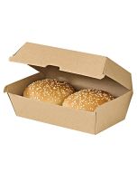 HAMBURGER/ HOT-DOG doboz Kraft op.25db. (k/4) 225x125x82mm Kraft