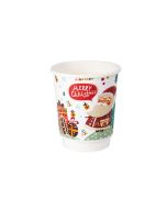 PAP/PE DW mugg 300ml jultryck, förpackning med 20 st. (k/20) dia.90mm, SUP