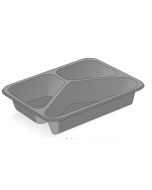 Förslutningsbar lunchlåda D-9410, 3-delad, svart, 227x178x33, pris per förpackning om 40 st.