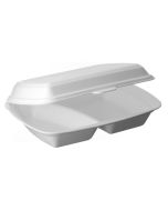 Styrofoam lunchlåda (menubox) II-delad, Förpackning Klaipėda tillverkare, pris per 125st