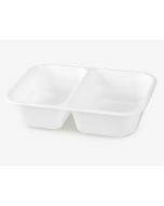 Small Catering vit 160x112x45 2-delad 420 ml matbehållare, 900 st.