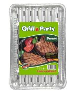 GRILL & PARTY - stora rektangulära aluminiumbrickor, 3-pack