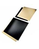 Tårtunderlägg guld-svart 30x40cm rektangel op.25st