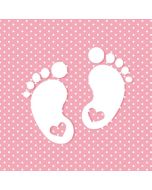 Servetter 33x33 CHRISTMAS MAKI 0008 03 Little Feet Pink op. 20 stycken