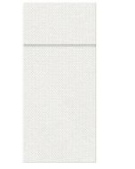 Bestickförpackning Servett PUNTA vit op.50st, 1/8 storlek 38x32cm (k/25) PAW