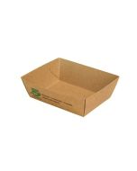 Brun bricka PURE pommes frites, hamburgare, sallader 7x9x3,5cm op. 80 st