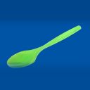 Spoon BICOLOR green, price per pack of 20 pcs