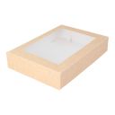 Sushi box kraft with window 260x190x50 mm 140 pcs OP-11