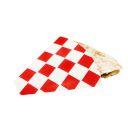 Crêpes cornet, pancake red grid 17.9x17.9cm, 100 pieces