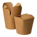 KEBAB BOX 500 ml kraft brązowy - zamykany pojemnik na kebab i makarony 50 szt.