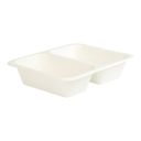 Sealing container 227/178/2 H50 2-chamber, sugar cane without coating, 50 pieces