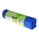 Worki na odpady LDPE 35l z taśmą, 15 szt. na rolce