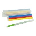 Słomki papierowe śr.12mm dł.20cm MIX kolorów, Bubble Tea, op.100szt. (k/15), konf. w papierku TnG, ściete