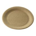 Talerz papierowy NATURE brązowy 23cm gramatura 300g, cena za 50 sztuk