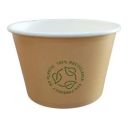 Pojemnik papierowy brązowy 500ml op.50szt. (k/15) średnica 115mm NO PLASTIC zupa, sałatka, lody