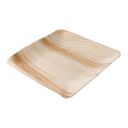 Palm leaf plate, square 25x25xh2cm pkg. 25 pieces