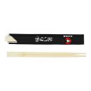 Bamboo Chopsticks 21 cm in Black Paper Sleeve 100 Pairs