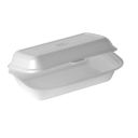 Styrofoam container SMALL LUNCH HAMBURGER Q Pack Klaipeda white, 125 pieces