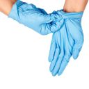 Blue nitrile gloves size M, GlovTEC, MASTERGLOVE, powder free, 100 pcs. (c/10)