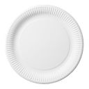 Talerz papierowy biały 23cm gramatura 250g, op.100 sztuk