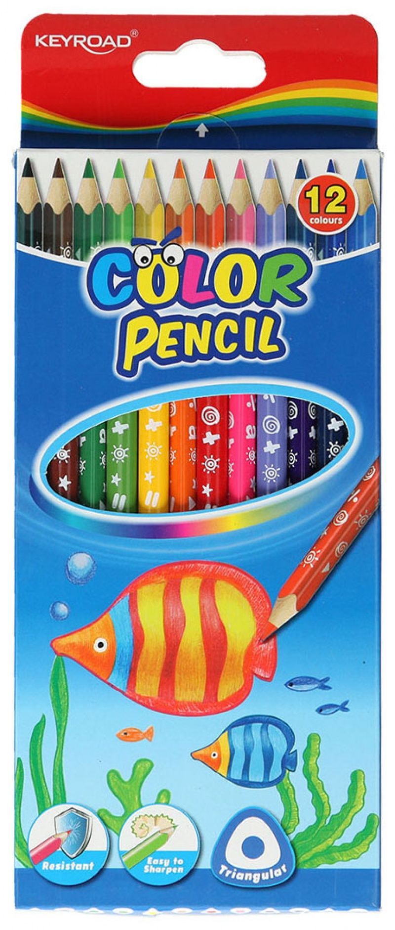 Pencil crayons KEYROAD, traingle, 18pcs, color mix BagStar