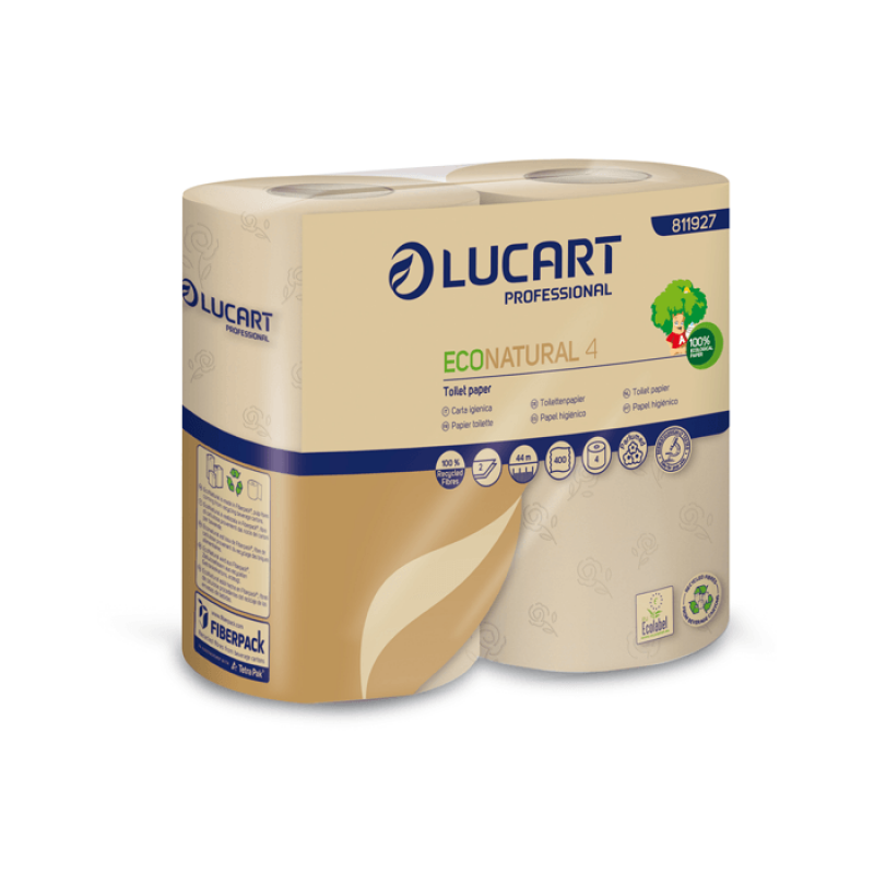 Toilet paper Econat 3 ply 4 rolls Lucart