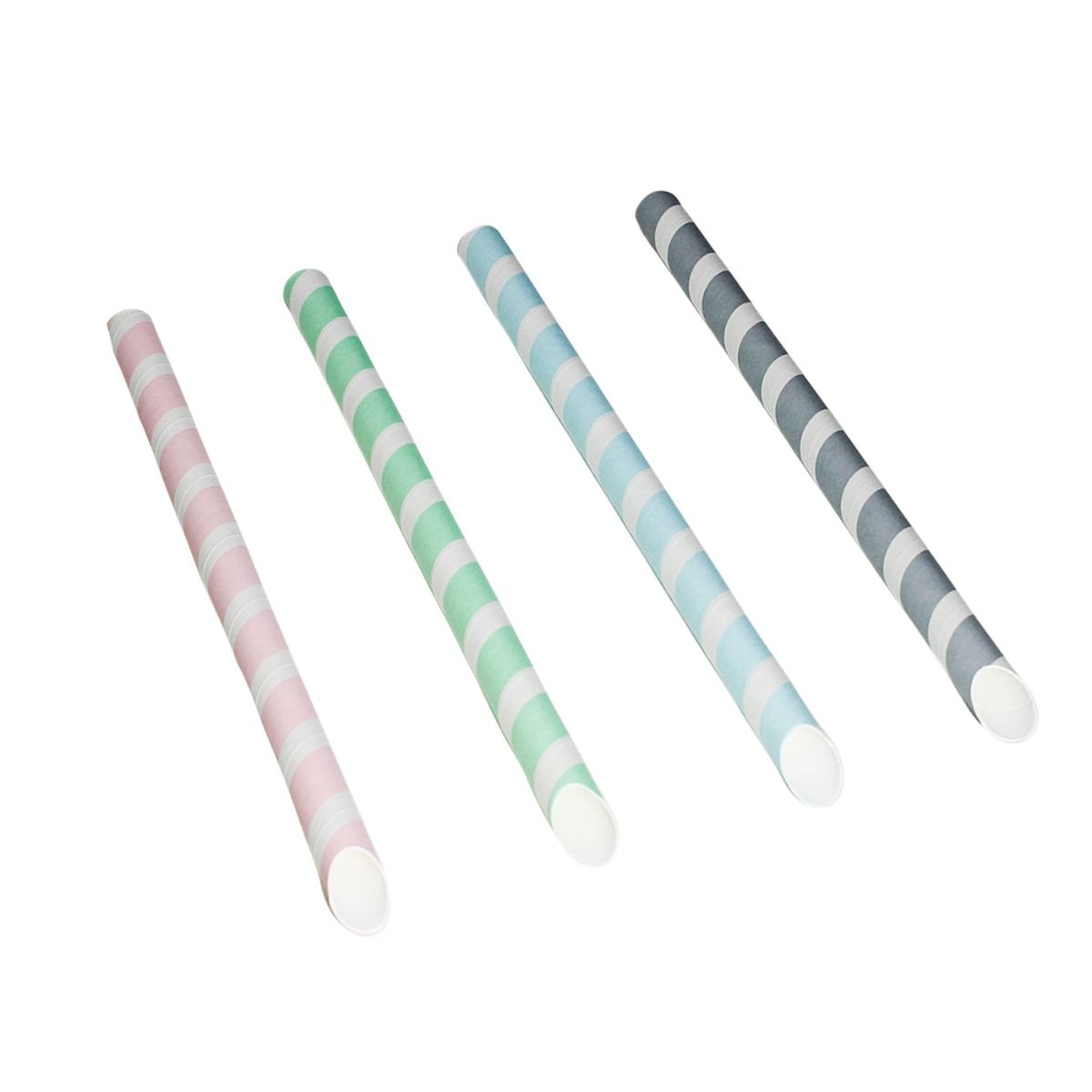 80 x Bio-degradable Party Drinking Straw 23cm White Compostable Plastic Straw