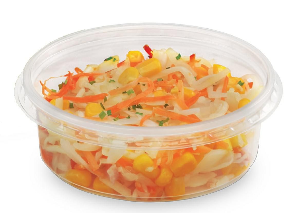 Streetfood Packaging - 250ml Disposable Salad Container with