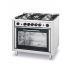 Kuchnia gazowa 5-palnikowa Kitchen Line z konwekcyjnym piekarnikiem elektrycznym i z grillem - kod 225707 thumbnail