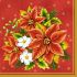 Serwetki 33x33 MAKI GWIAZDKA 0013 01 Poinsettia Bouquet Red op. 20 sztuk thumbnail