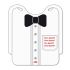 Children's bib TNT 37x40 cm PP print shirt and bow tie, 100 pieces thumbnail