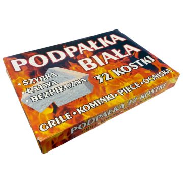 GRILL & PARTY - podpałka biała w kostce, atest PZH op. 32 sztuk