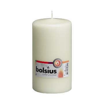 Pillar candles 15cm dia.58mm cream Bolsius