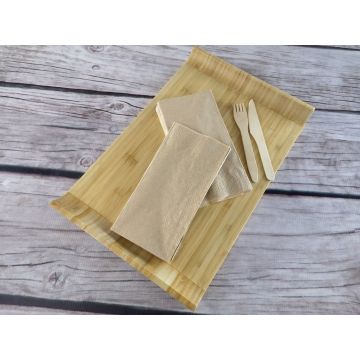 Napkin 40x40 2-ply 1/8 brown, natural ECO recycled, 250 pcs