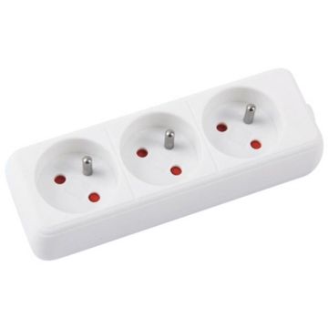 Przedłużacz OFFICE PRODUCTS, 3 gniazda, 3m, z uziemieniem, biały