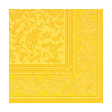 Serwetki PAPSTAR Royal Collection ORNAMENTS 40x40 żółty opakowanie 50szt