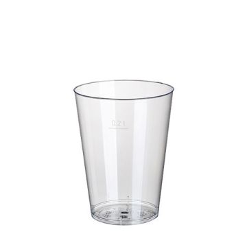 Cups PS 0,2l crystal clear, pack of 50pcs