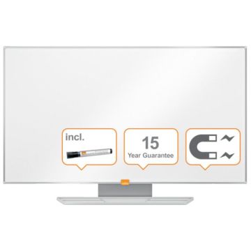 Dry-wipe desktop magnetic whiteboard NOBO Nano Clean™, 90x51cm, panoramic 40, lacquered steel, aluminium frame"